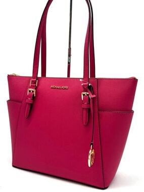 Michael Kors Large Charlotte Tote Bag Electric Pink